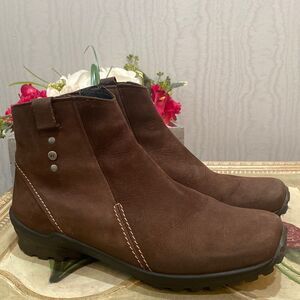 Wolky Zion Water Resistant Brown Nepal Oiled Leather Boots Sz 41